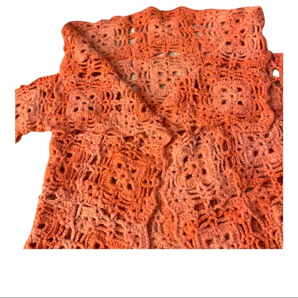 Handmade one of a kind knit Afghan duster - Picture 4 of 7